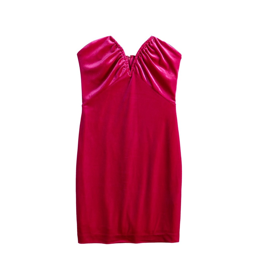Velvet V-Wire Strapless Mini Dress - Picture 4 of 4